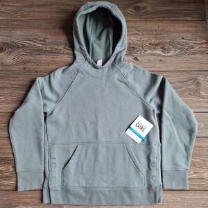 Athleta Oh Snap Organic Cotton Hoodie Girls XL/14 Green Athletic Athleisure